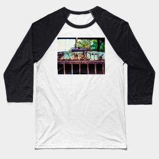 Antique Train Engine Baseball T-Shirt